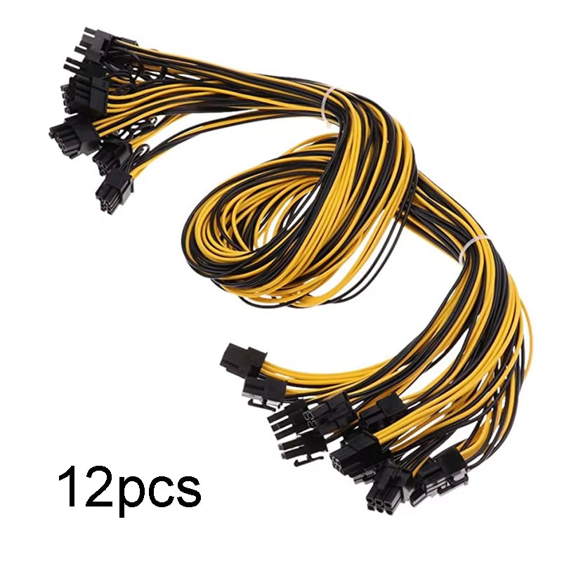 Pcie 6Pin to 8Pin(6+2) Male to Male PCI-E Power Cable for GPU Power Supply Breakout Board Adapter for Ethereum Mining