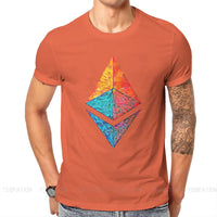 Ethereum Ether ETH Blockchain Cryptocurrency Crewneck Tshirts Crypto Etherium Distinctive Men'S T Shirt Hipster Clothing