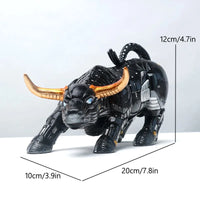 20Cm the Miami Bitcoin Bull Model Statue Robot Sculpture Office Desk Home Decoration Coins Badge Wall Street OX Bitcoin