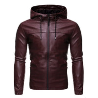 Men Jacket Spring Leather New Autumn Fashion for Men Hooded Leather Jacket Leather Jacket Men