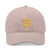 Baseball Hat Bitcoin BTC Unisex Embroidery Baseball Cap Washed Cotton Embroidered Adjustable Cap